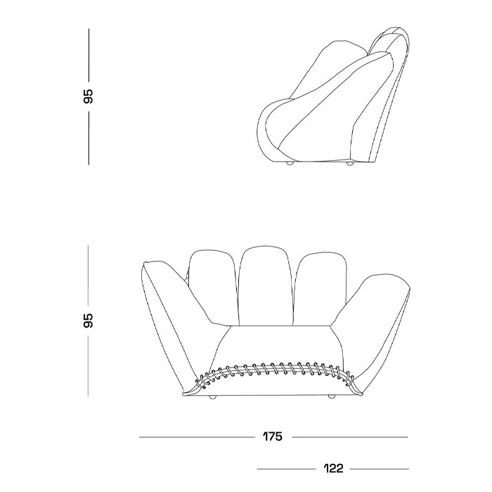 Дизайнерское кресло в форме руки Poltronova Joe Jeans Armchair Дизайнерское кресло в форме руки Poltronova Joe Jeans Armchair в Брянске