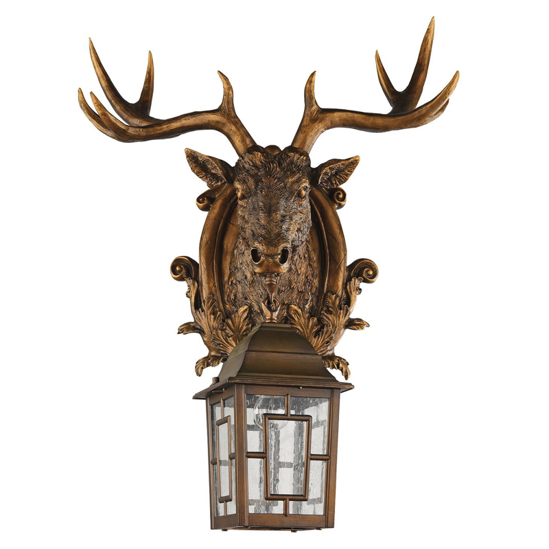 Коричневый уличный светильник с головой лося ANIMAL LANTERN Коричневый Прозрачный Коричневый уличный светильник с головой лося ANIMAL LANTERN Коричневый Прозрачный в Брянске | Loft Concept