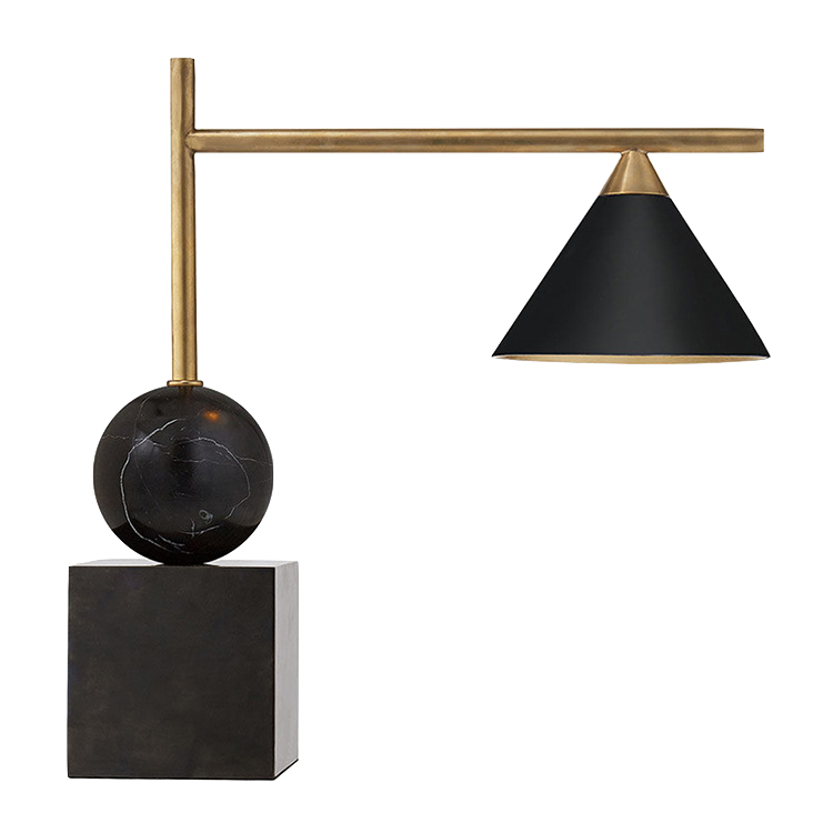 Настольная лампа CLEO DESK LAMP Black Черный Латунь в Брянске | Loft Concept 