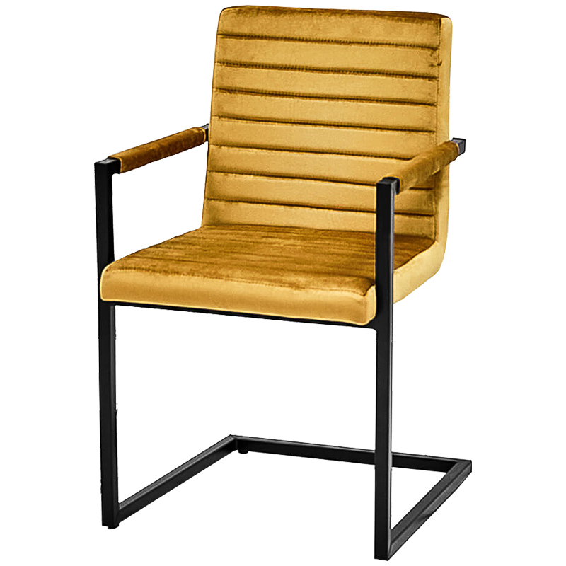 Стул с подлокотниками Dalak Stool yellow Черный Желтый Стул с подлокотниками Dalak Stool yellow Черный Желтый в Брянске | Loft Concept