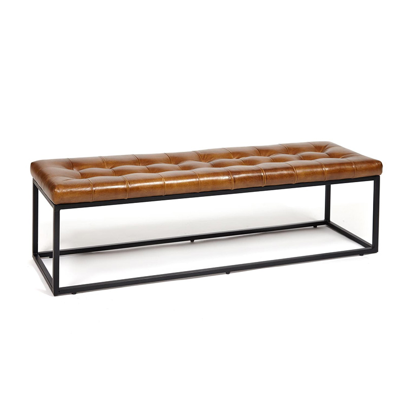 Банкетка Buffalo Leather Industrial Banquette Коричневый Банкетка Buffalo Leather Industrial Banquette Коричневый в Брянске | Loft Concept