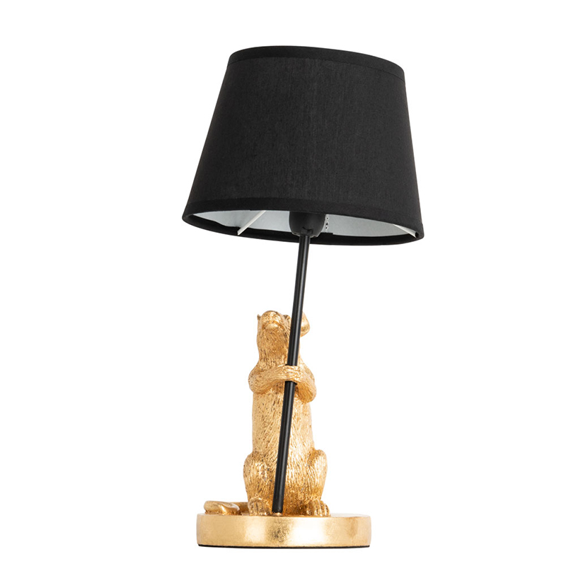 Настольная лампа Gold Mouse holding a black lamp Золотой Черный в Брянске | Loft Concept 