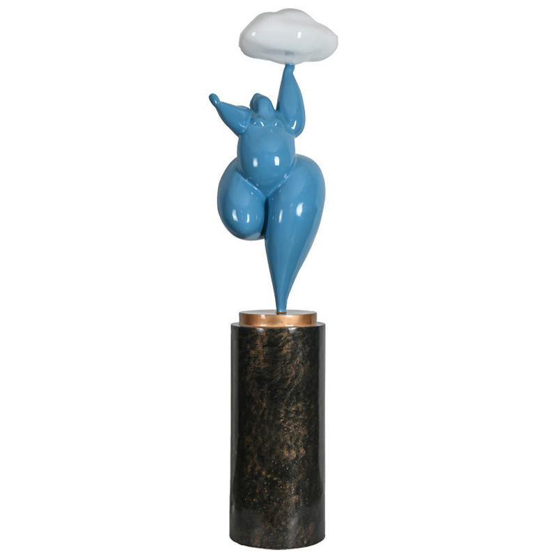 Торшер In The Clouds Blue Floor Lamp Голубой Белый Латунь Черный Торшер In The Clouds Blue Floor Lamp Голубой Белый Латунь Черный в Брянске | Loft Concept