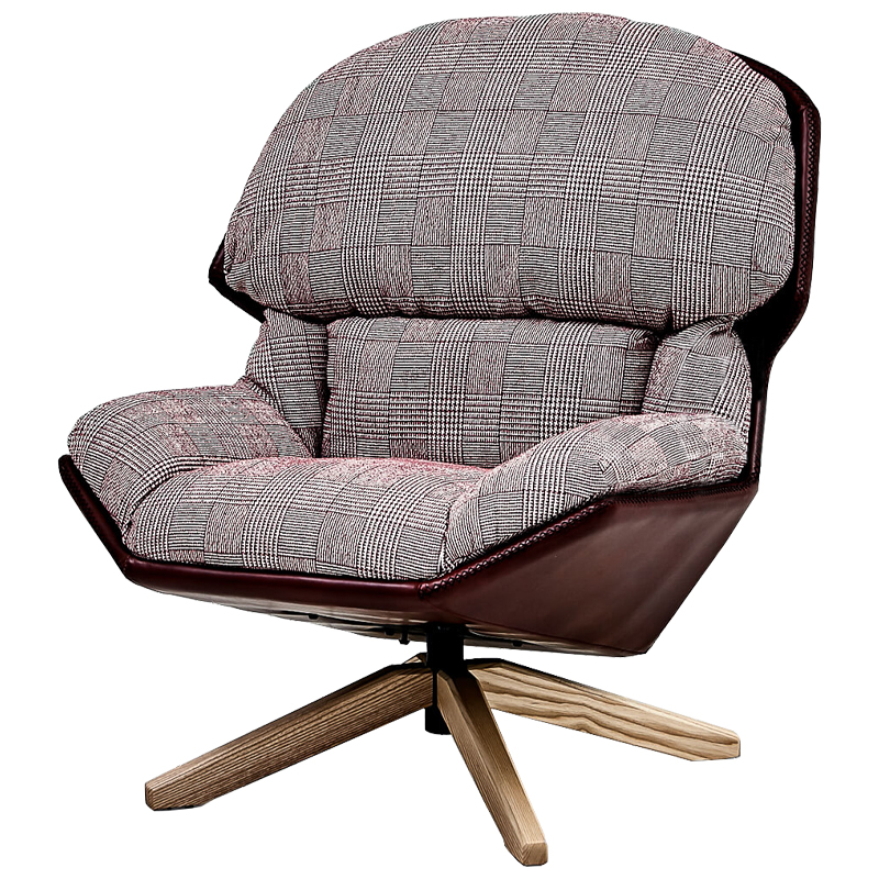 Кресло Parker Chair Бургундский красный Черно-белый Коричневый Кресло Parker Chair Бургундский красный Черно-белый Коричневый в Брянске | Loft Concept