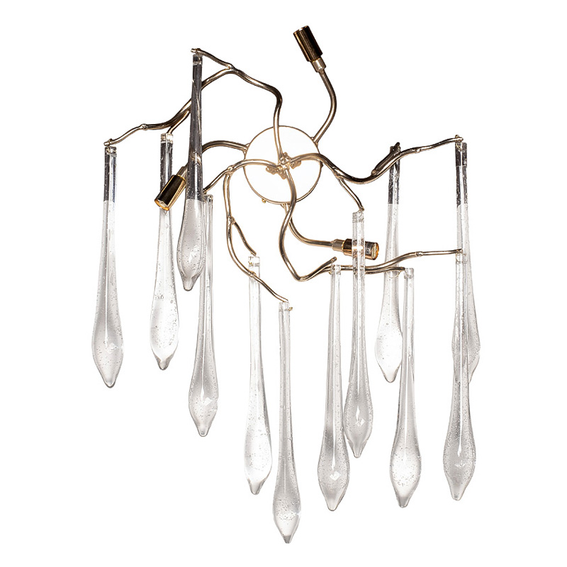 Бра Droplet Branches Champagne Wall Lamp Золотой Шампань Бра Droplet Branches Champagne Wall Lamp Золотой Шампань в Брянске | Loft Concept