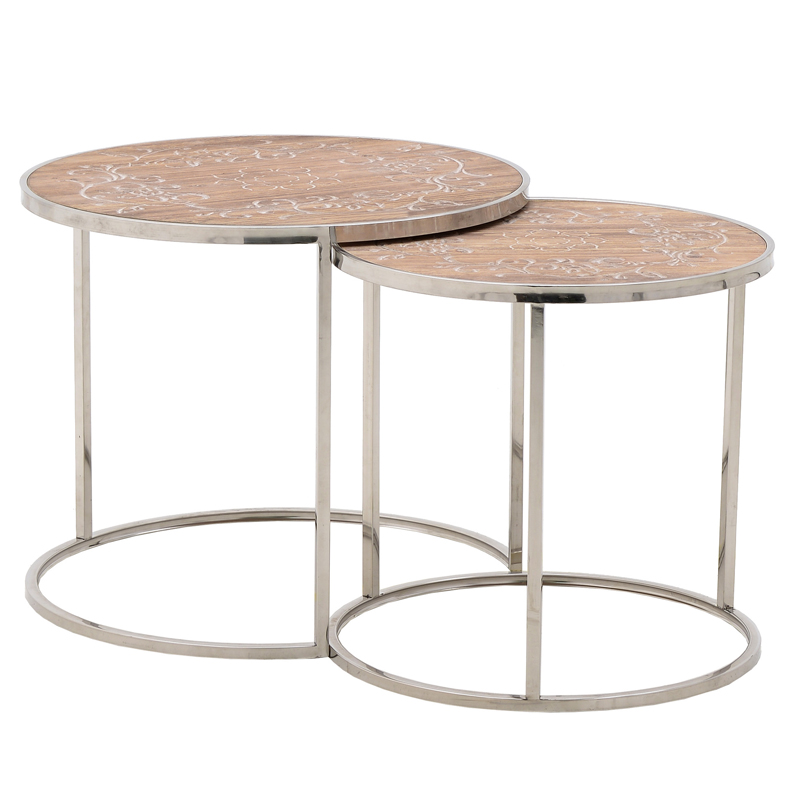 Комплект приставных столов Macaria Table Серебряный Древесина Комплект приставных столов Macaria Table Серебряный Древесина в Брянске | Loft Concept