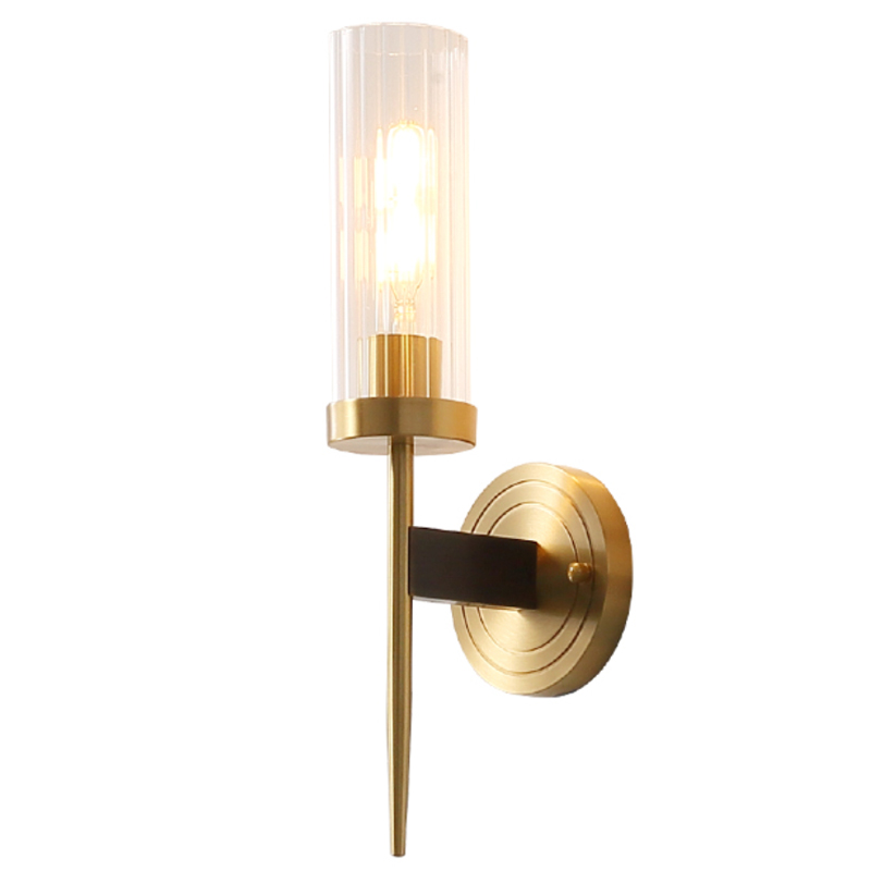 Бра European Modern Living Room Wall Lamp ALOUETTE SCONCE Латунь Прозрачное Стекло в Брянске | Loft Concept 