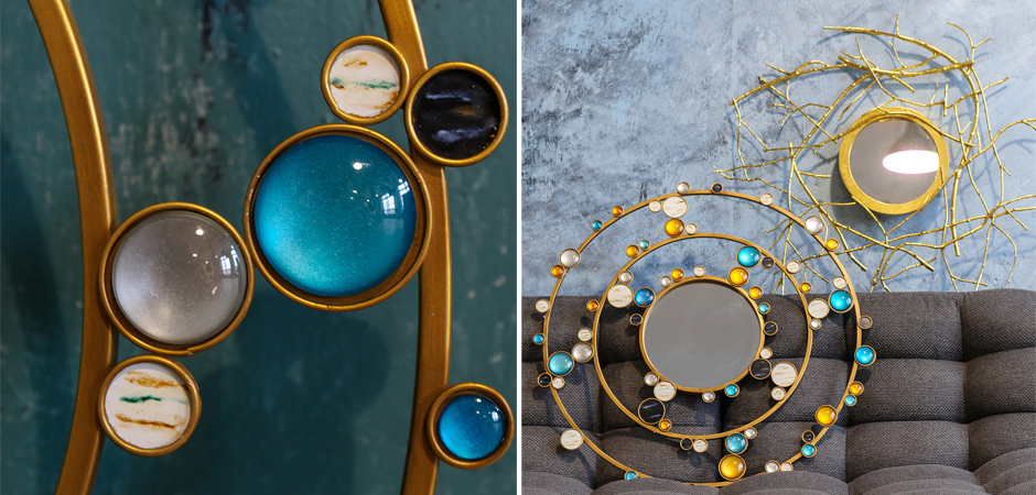 Зеркало Round Inserts Mirror Зеркало Round Inserts Mirror - Loft-Concept в Брянске