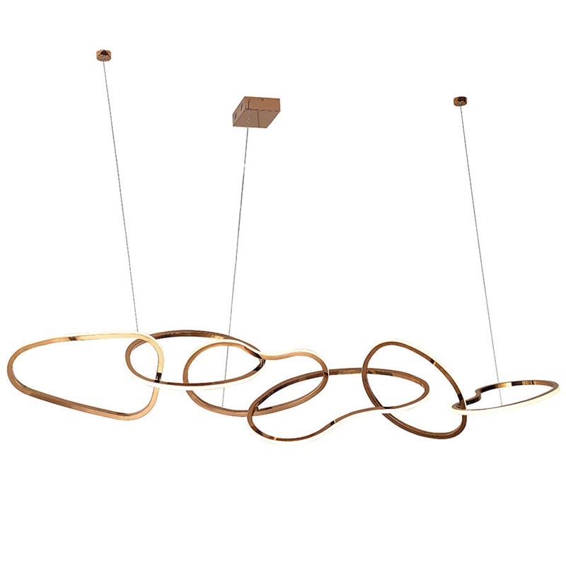 Люстра Wavy Ring Connection Gold Золотой Розовое золото Люстра Wavy Ring Connection Gold Золотой Розовое золото в Брянске | Loft Concept