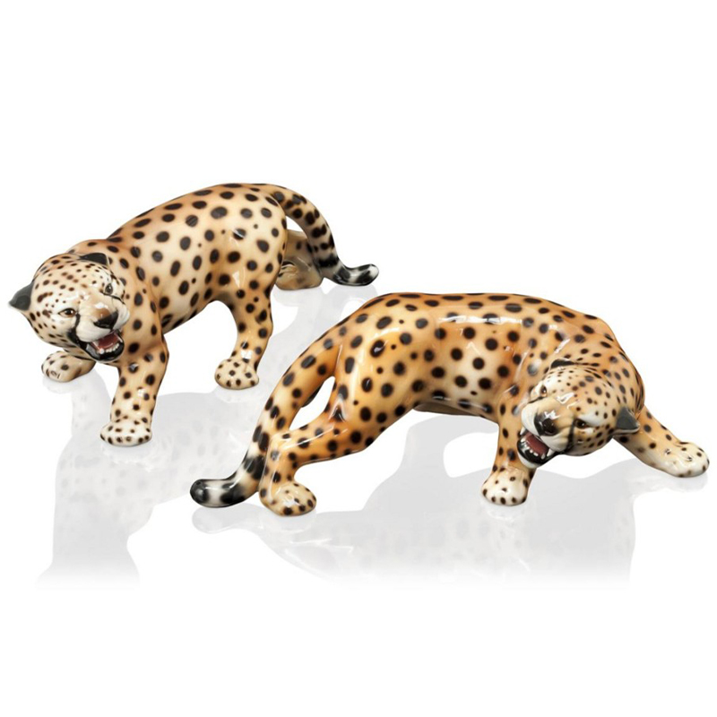 Статуэтки Abhika Cheetah Set 2 Pcs Коричневый Черный Статуэтки Abhika Cheetah Set 2 Pcs Коричневый Черный в Брянске | Loft Concept