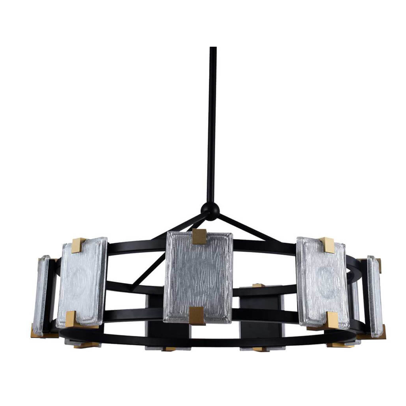 Люстра Rectangular Glass Plafon D68 Черный матовый Прозрачное Стекло матовое золото Люстра Rectangular Glass Plafon D68 Черный матовый Прозрачное Стекло матовое золото в Брянске | Loft Concept