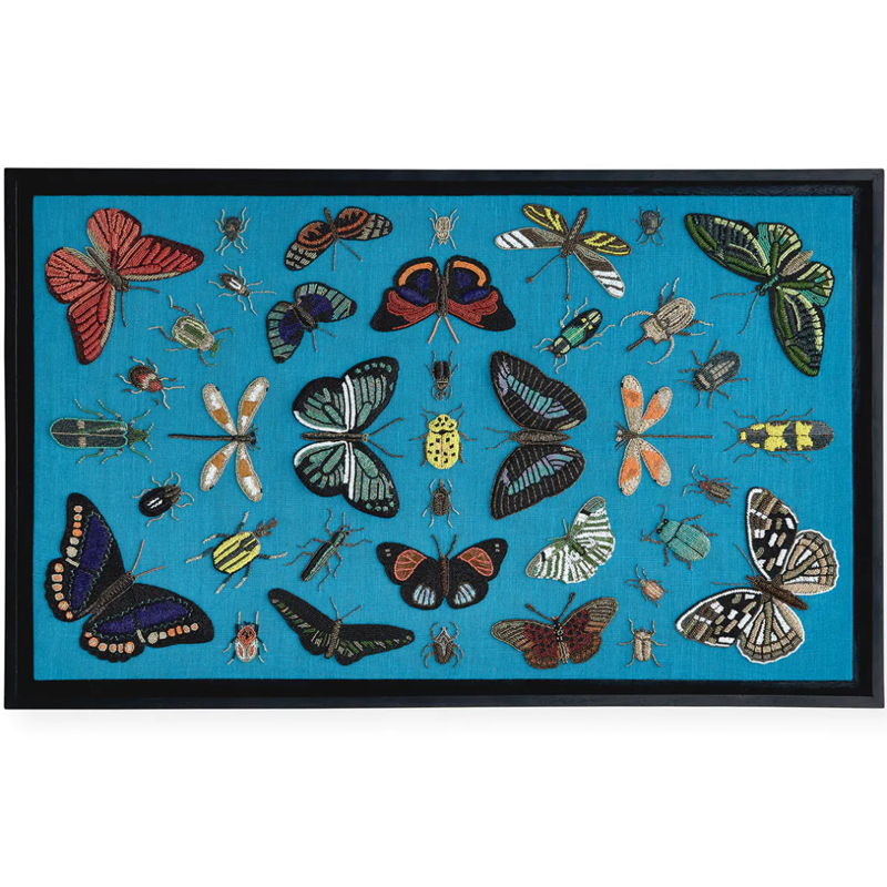 Панно из бисера Бабочки BOTANIST BEADED Wall Art Бирюзовый Панно из бисера Бабочки BOTANIST BEADED Wall Art Бирюзовый в Брянске | Loft Concept