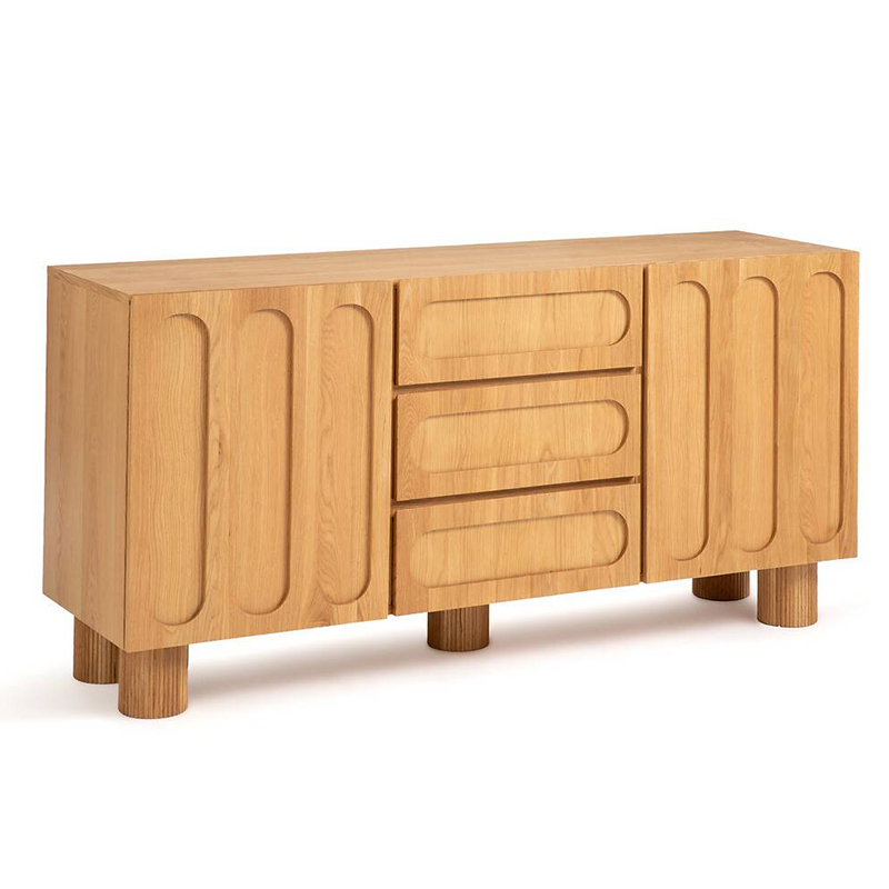 Комод Jakob Oak Chest of Drawers из массива дуба с 3-мя ящиками и 2-мя дверцами Светлый дуб Комод Jakob Oak Chest of Drawers из массива дуба с 3-мя ящиками и 2-мя дверцами Светлый дуб в Брянске | Loft Concept