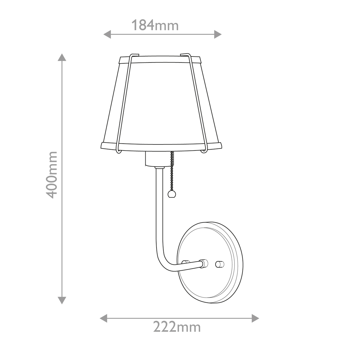 Бра с конусным плафоном и латунной фурнитурой с цепочкой для включения Hinkley в Брянске