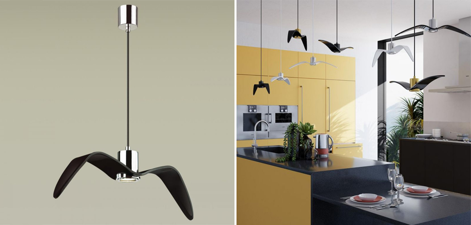 Подвесной светильник Seagull Chrome черный Подвесной светильник Seagull Chrome черный - Loft-Concept в Брянске