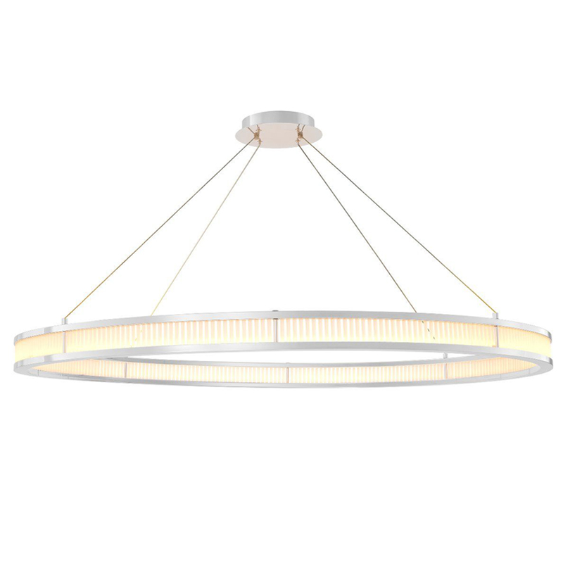 Люстра Eichholtz Chandelier Damien XL Nickel Никель Белое матовое стекло Люстра Eichholtz Chandelier Damien XL Nickel Никель Белое матовое стекло в Брянске | Loft Concept