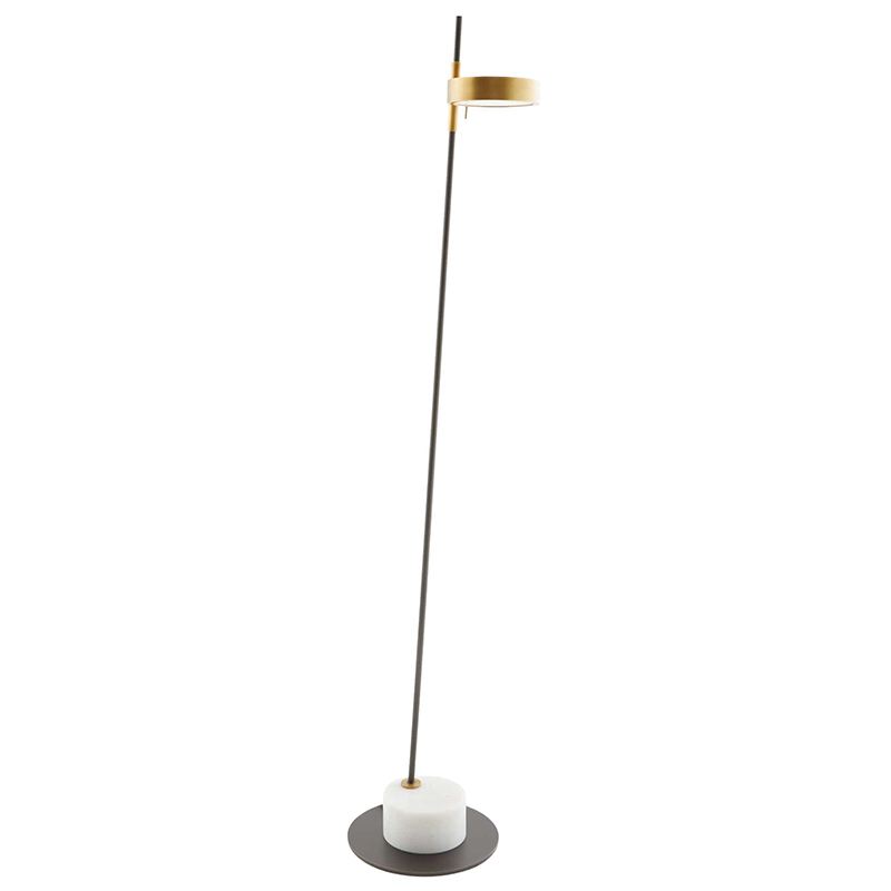 Торшер Arteriors PARK FLOOR LAMP Латунь Черный Белый в Брянске | Loft Concept 