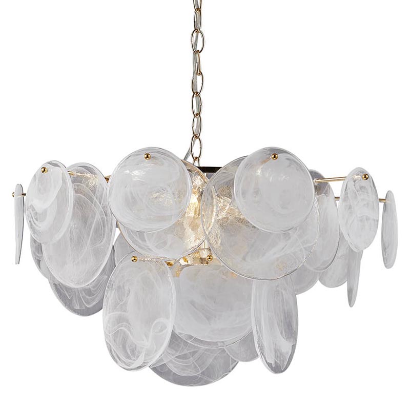 Люстра Everett Chandelier Белое матовое стекло Золотой Люстра Everett Chandelier Белое матовое стекло Золотой в Брянске | Loft Concept