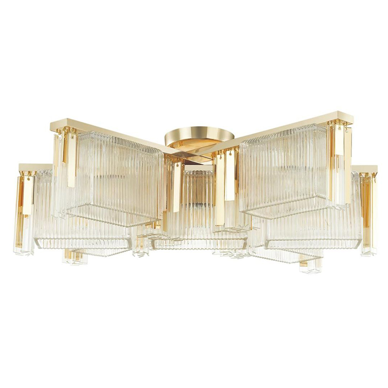 Люстра Madelen Gold Chandelier 7 Глянцевое золото Прозрачный (Transparent) Люстра Madelen Gold Chandelier 7 Глянцевое золото Прозрачный (Transparent) в Брянске | Loft Concept