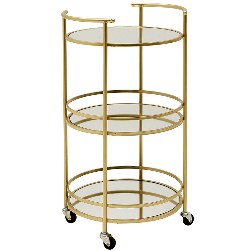 Круглый стол для сервировки Isma Serving Table Золотой Прозрачное Стекло Круглый стол для сервировки Isma Serving Table Золотой Прозрачное Стекло в Брянске | Loft Concept