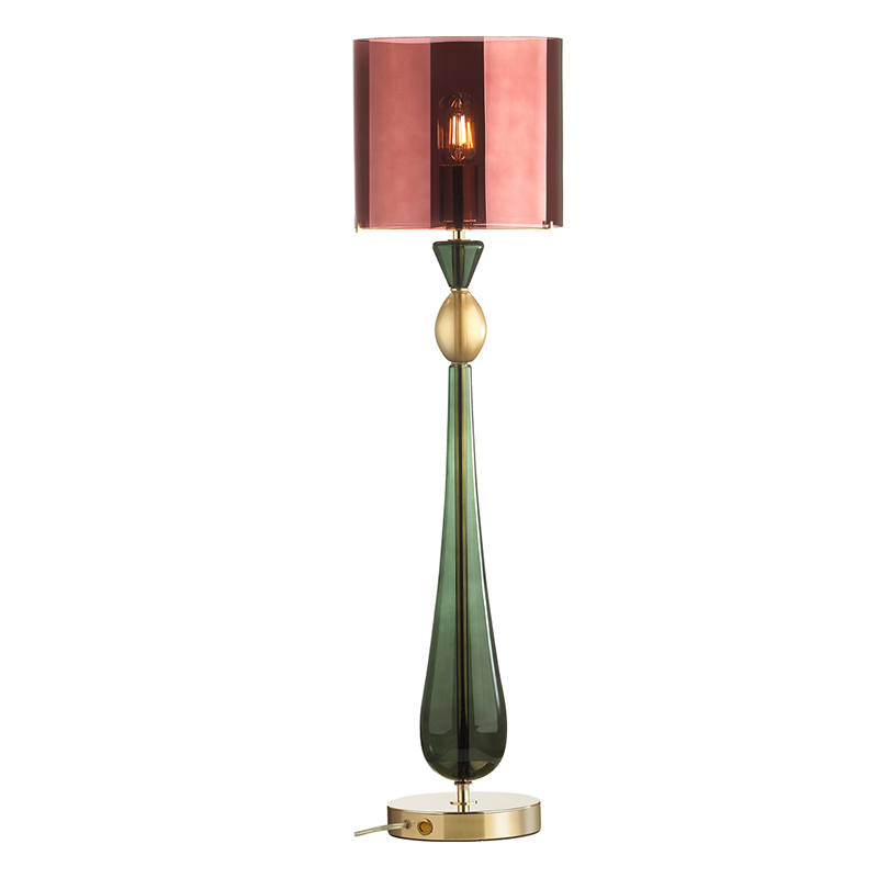 Настольная лампа Roser Burgundy Green Table Lamp Бургундский красный Золотой Зеленый Настольная лампа Roser Burgundy Green Table Lamp Бургундский красный Золотой Зеленый в Брянске | Loft Concept
