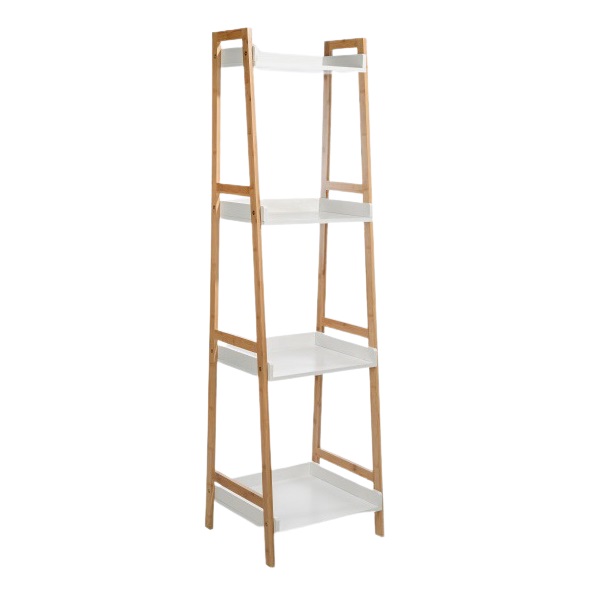 Стеллаж Stockholm White & Beige Белый Бежевый Стеллаж Stockholm White & Beige Белый Бежевый в Брянске | Loft Concept