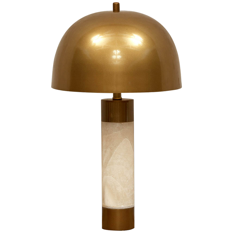 Настольная лампа с металлическим абажуром Gabriela Brass Table Lamp Латунь Бежевый Настольная лампа с металлическим абажуром Gabriela Brass Table Lamp Латунь Бежевый в Брянске | Loft Concept