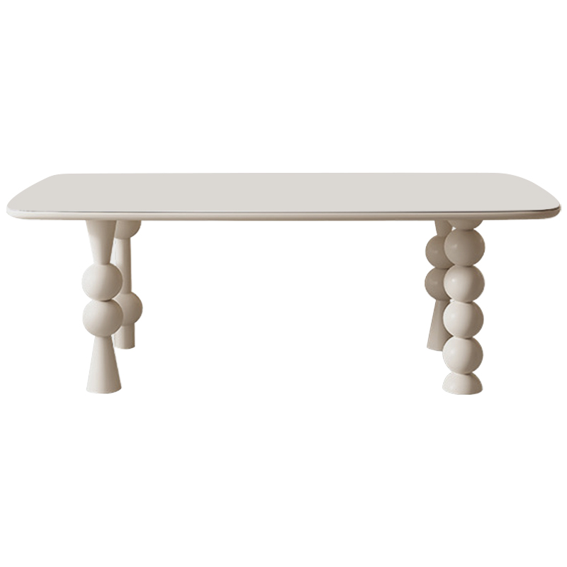 Обеденный стол Raphael Unique Shaped Dining Table Молочный Обеденный стол Raphael Unique Shaped Dining Table Молочный в Брянске | Loft Concept