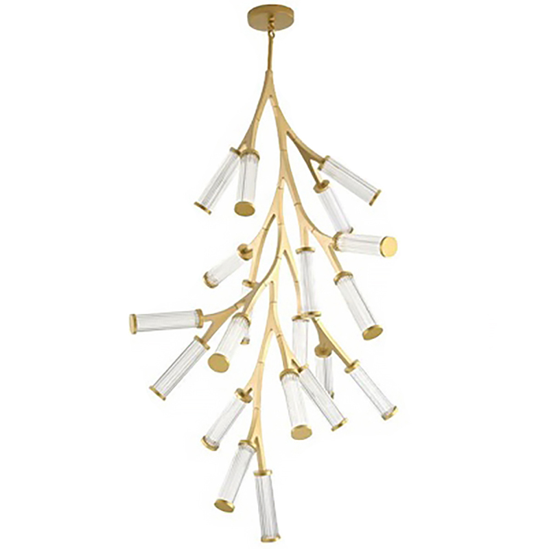 Люстра Cylinder Branches Chandelier Gold Vertical 20 Золотой Прозрачный Люстра Cylinder Branches Chandelier Gold Vertical 20 Золотой Прозрачный в Брянске | Loft Concept