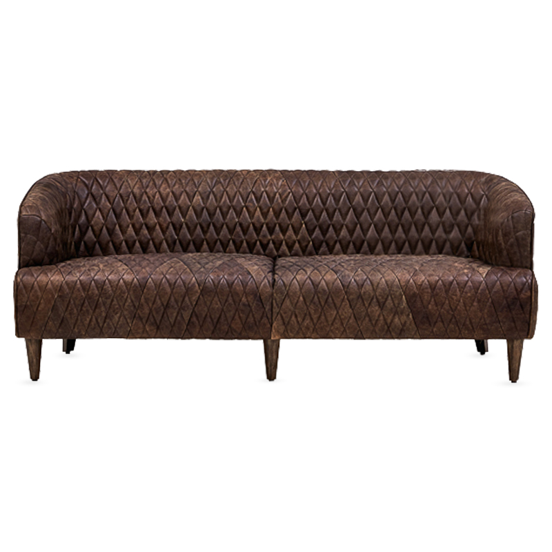 Диван Rhombuses Upholstery Triple Sofa Коричневый Диван Rhombuses Upholstery Triple Sofa Коричневый в Брянске | Loft Concept