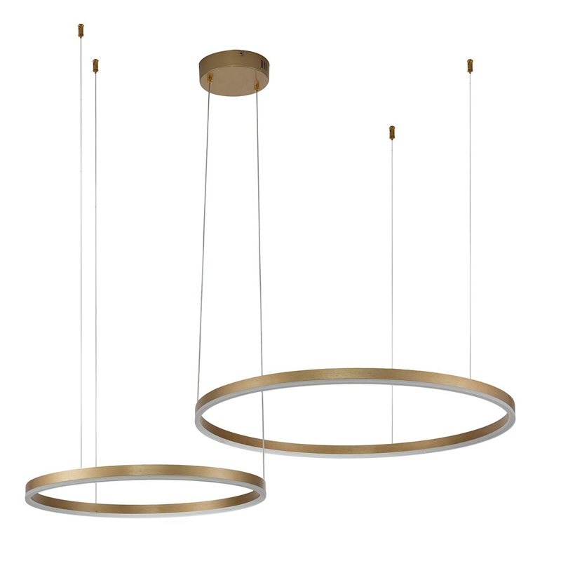 Подвесной светильник Neo Circles Double Gold Золотой Подвесной светильник Neo Circles Double Gold Золотой в Брянске | Loft Concept