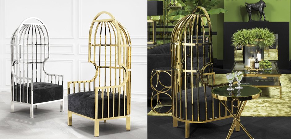 Кресло Eichholtz Chair Bora Bora Gold Кресло Eichholtz Chair Bora Bora Gold - Loft-Concept в Брянске