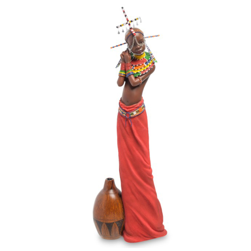 Статуэтка Tribe girl Masai Коричневый Мульти в Брянске | Loft Concept 