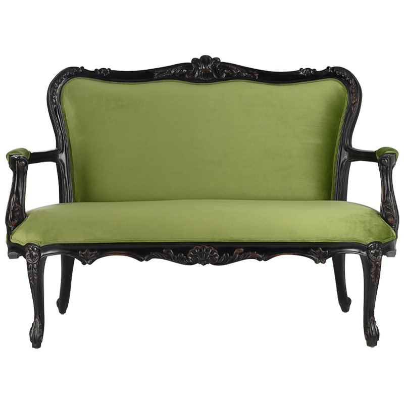 Диван French Provence Sofa Adrien Зеленый смок Черный Коричневый Диван French Provence Sofa Adrien Зеленый смок Черный Коричневый в Брянске | Loft Concept