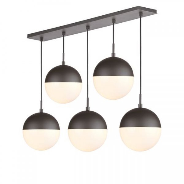 Подвесной светильник Copper Light Black Pendant 5 Черный Белый в Брянске | Loft Concept 