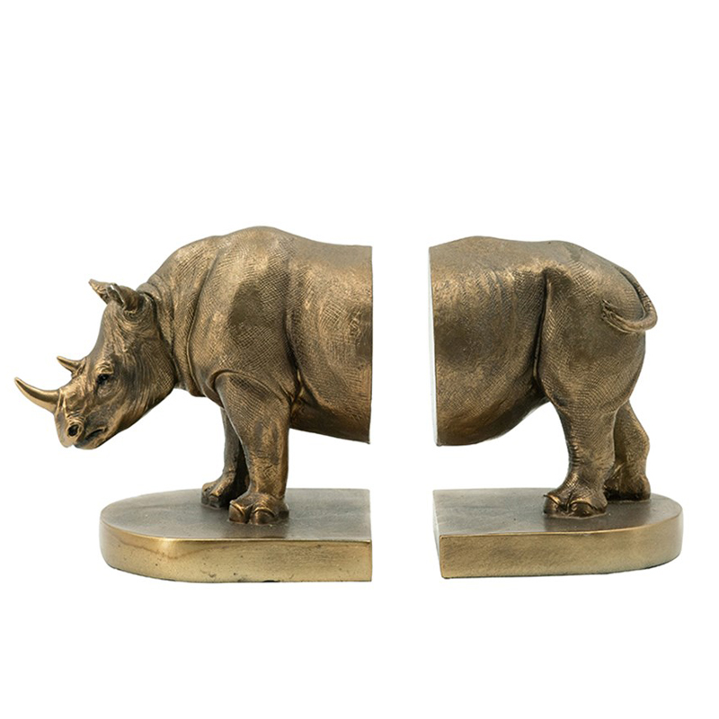 Держатель для книг Animal Figures носорог Бронза Держатель для книг Animal Figures носорог Бронза в Брянске | Loft Concept
