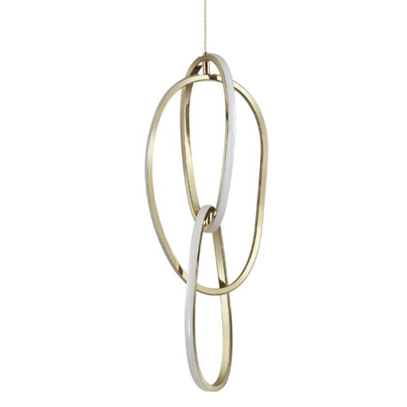 Подвесной светильник 3 Chain Link Gold 61 Глянцевое золото Подвесной светильник 3 Chain Link Gold 61 Глянцевое золото в Брянске | Loft Concept