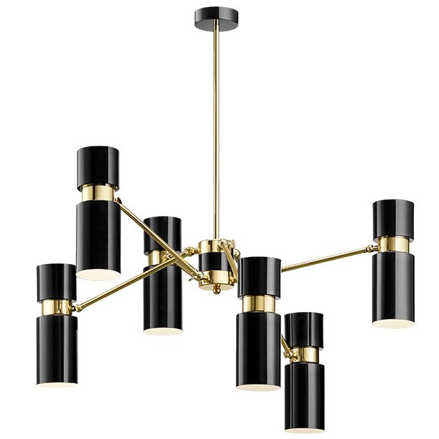 Люстра EDGAR chandelier Черный Латунь Люстра EDGAR chandelier Черный Латунь в Брянске | Loft Concept
