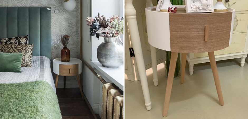 Тумбочка Stockholm White & Beige Сircle Тумбочка Stockholm White & Beige Сircle - Loft-Concept в Брянске