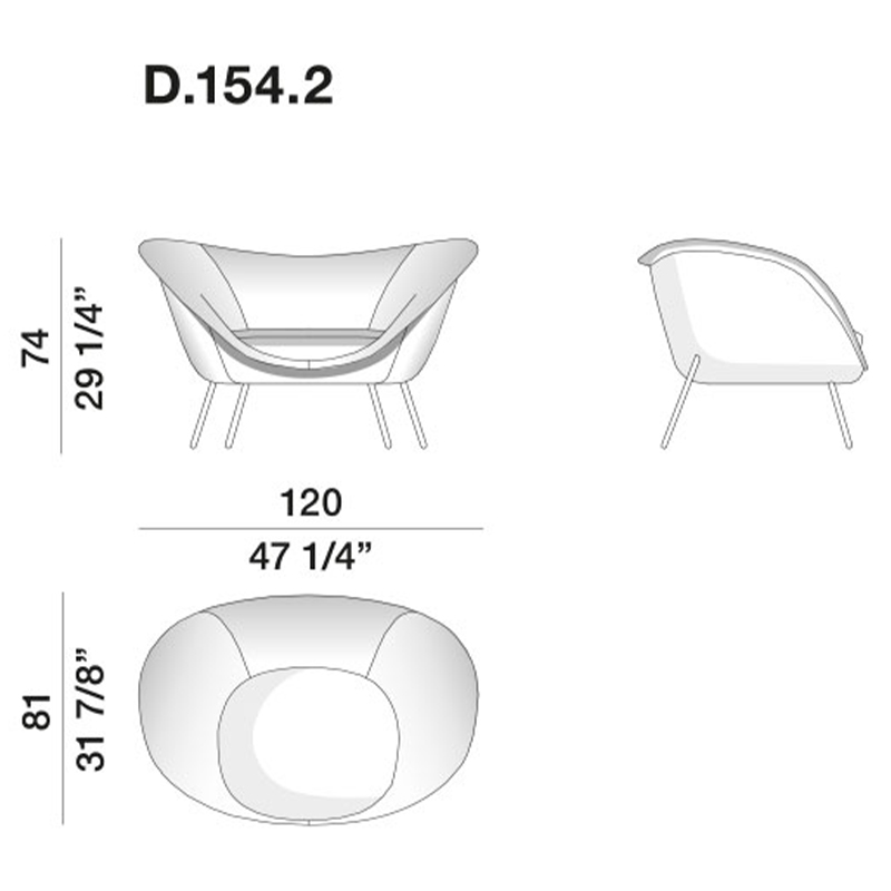 Дизайнерское кресло Gio Ponti D.154.2 Armchair Дизайнерское кресло Gio Ponti D.154.2 Armchair в Брянске