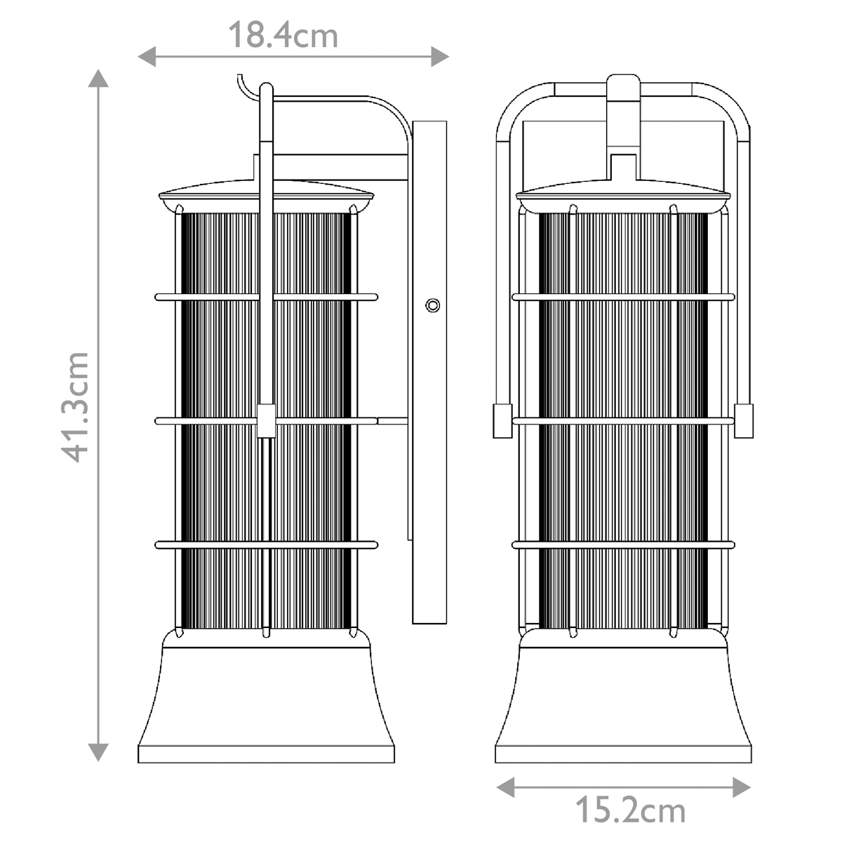 Настенный фонарь цилиндрической формы с рифленым стеклом в золотом каркасе на черном прямоугольном основании Eurofase в Брянске