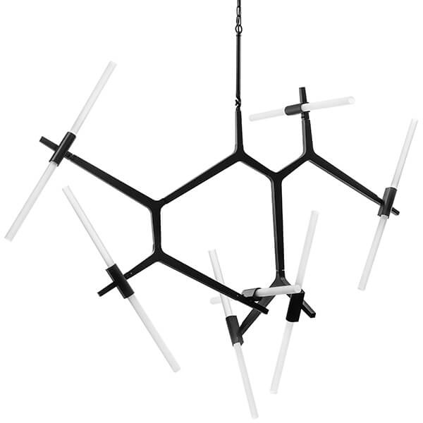 Люстра Агнес Chandelier Black 14 Белый Черный Люстра Агнес Chandelier Black 14 Белый Черный в Брянске | Loft Concept