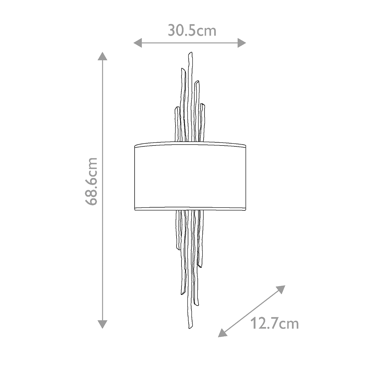 Бра с белым абажуром и элементами в виде натуральных веток Hinkley в Брянске