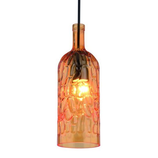 Подвесной светильник Geometry Glass Amber Bottle Pendant Янтарь (Amber) Подвесной светильник Geometry Glass Amber Bottle Pendant Янтарь (Amber) в Брянске | Loft Concept