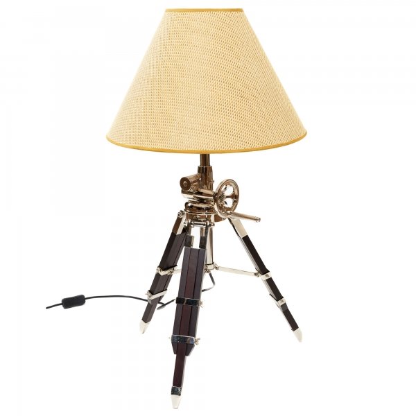 Настольная лампа Tripod Table Lamp Бежево-серый Коричневый Настольная лампа Tripod Table Lamp Бежево-серый Коричневый в Брянске | Loft Concept