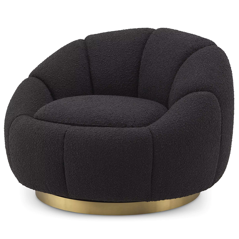 Кресло Eichholtz Swivel Chair Inger Black Черный Латунь Кресло Eichholtz Swivel Chair Inger Black Черный Латунь в Брянске | Loft Concept