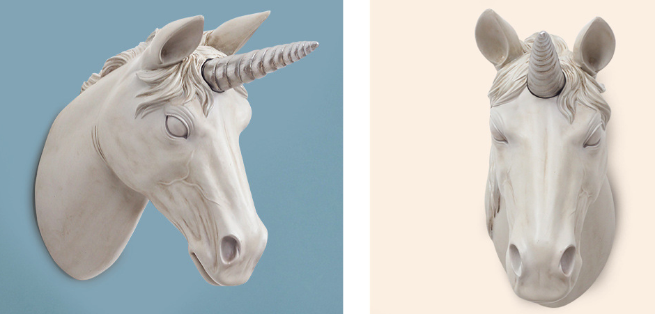 Аксессуар на стену голова Единорога белый цвет - Loft-Concept в Брянске