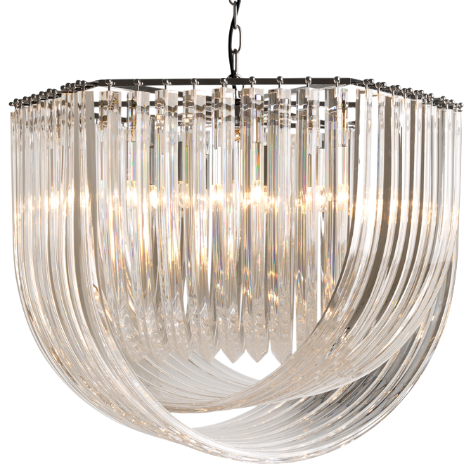 Люстра Chandelier Hyeres Никель Прозрачный (Transparent) Люстра Chandelier Hyeres Никель Прозрачный (Transparent) в Брянске | Loft Concept