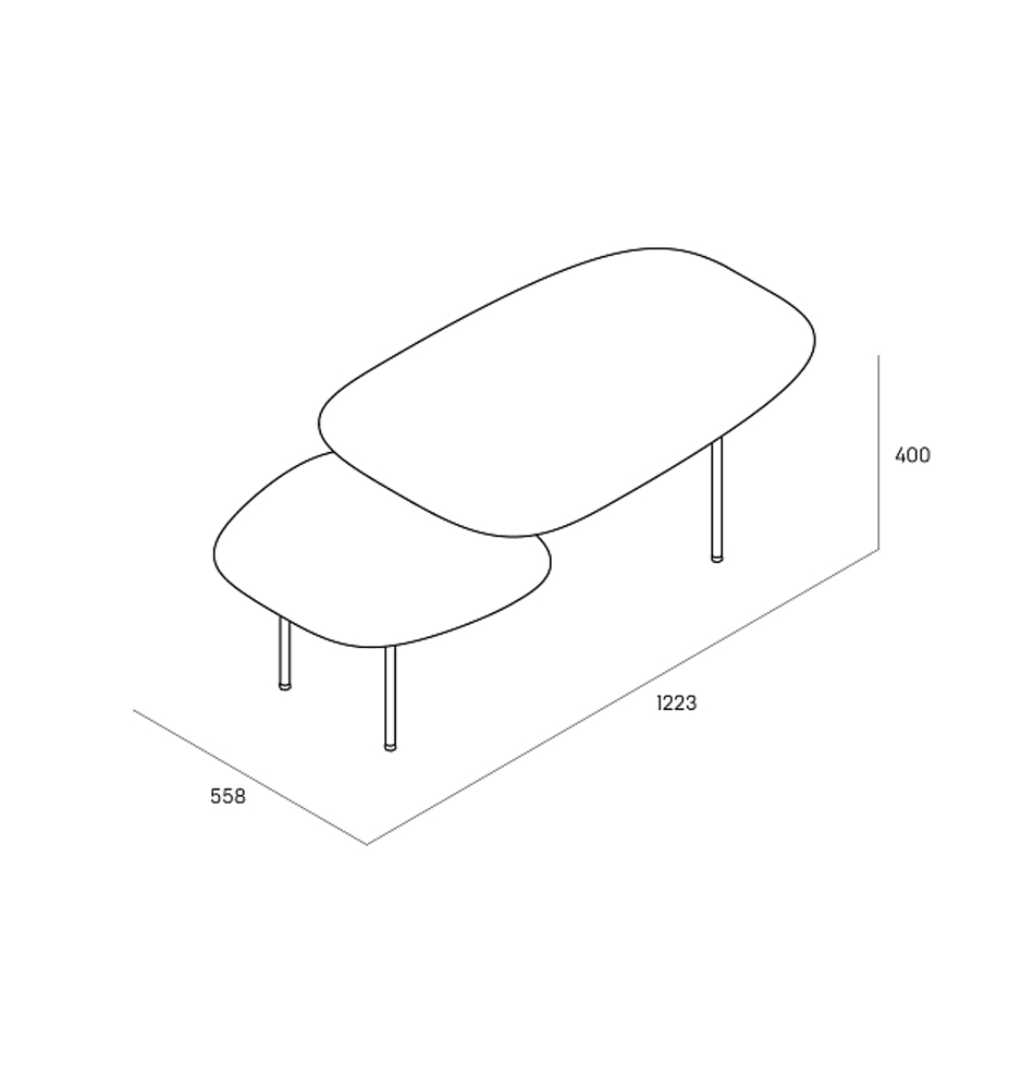 Step журнальный столик из натурального дуба и металла в Брянске