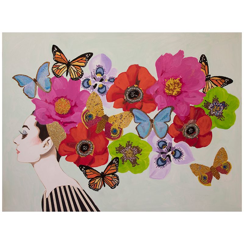 Картина "Audrey with Cascading Flowers And Butterflies” Мульти Картина "Audrey with Cascading Flowers And Butterflies” Мульти в Брянске | Loft Concept